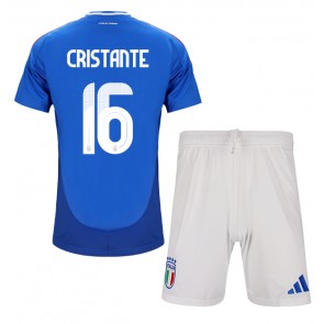 Itálie Bryan Cristante #16 Dětské Domácí dres komplet ME 2024 Krátký Rukáv (+ trenýrky)